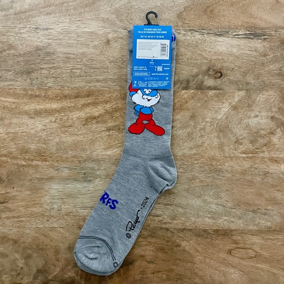 5/$20 NEW Adult The Smurfs Papa Smurf Socks - Picture 2 of 3